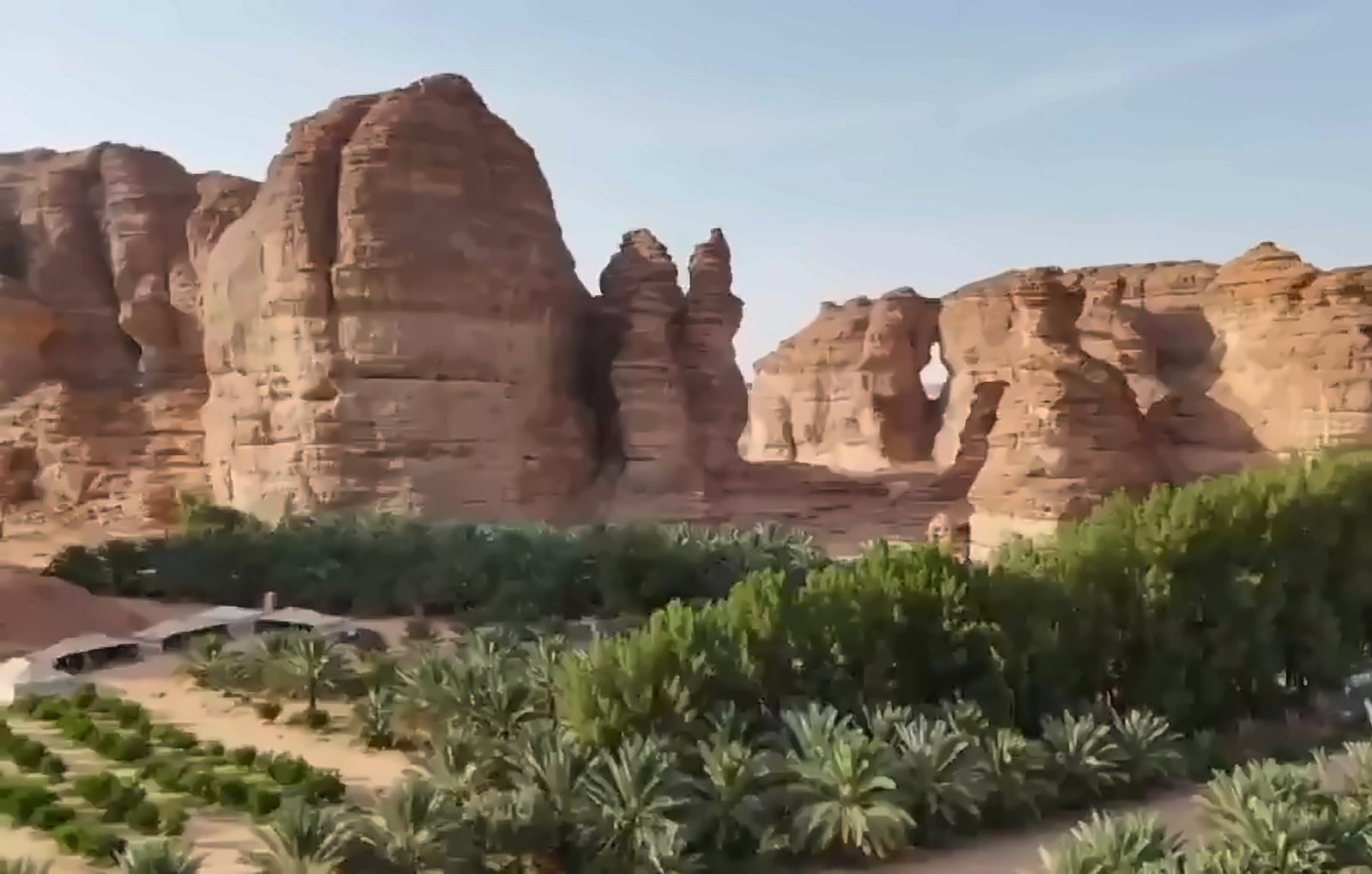 AlUla's rocks above the oasis